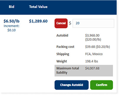 자동 입찰 설정